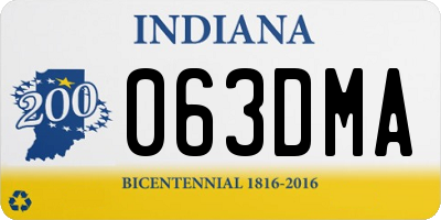 IN license plate 063DMA