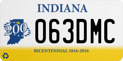 IN license plate 063DMC