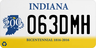 IN license plate 063DMH