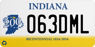 IN license plate 063DML