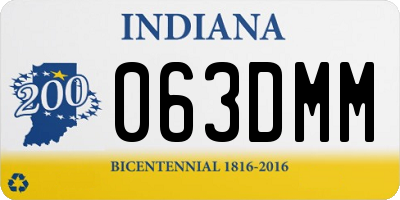 IN license plate 063DMM