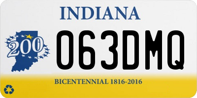IN license plate 063DMQ