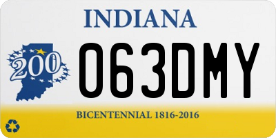 IN license plate 063DMY