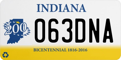 IN license plate 063DNA
