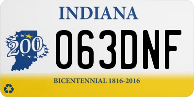 IN license plate 063DNF