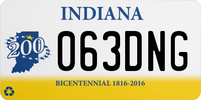 IN license plate 063DNG