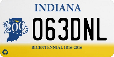 IN license plate 063DNL