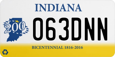 IN license plate 063DNN