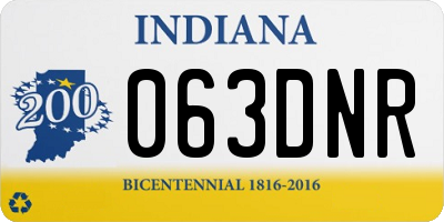 IN license plate 063DNR