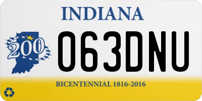 IN license plate 063DNU