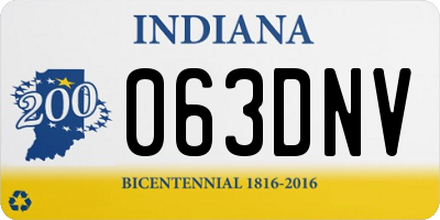 IN license plate 063DNV