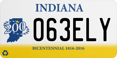 IN license plate 063ELY