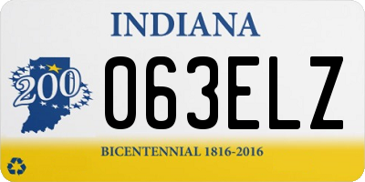 IN license plate 063ELZ