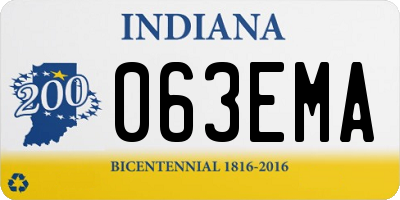 IN license plate 063EMA
