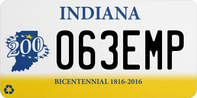 IN license plate 063EMP