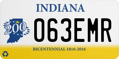 IN license plate 063EMR