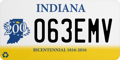 IN license plate 063EMV