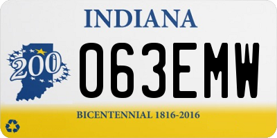 IN license plate 063EMW