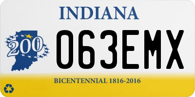 IN license plate 063EMX