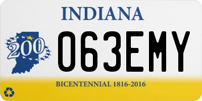 IN license plate 063EMY