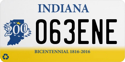 IN license plate 063ENE