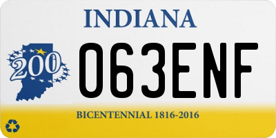 IN license plate 063ENF