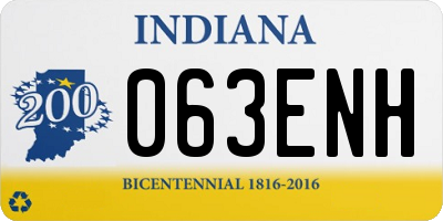 IN license plate 063ENH