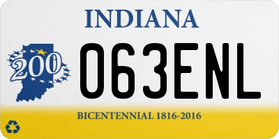 IN license plate 063ENL