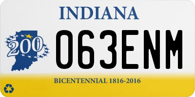 IN license plate 063ENM