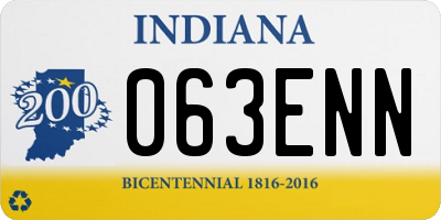 IN license plate 063ENN
