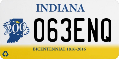 IN license plate 063ENQ