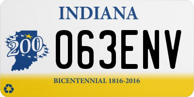 IN license plate 063ENV