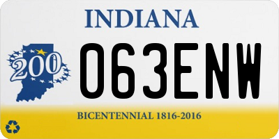 IN license plate 063ENW