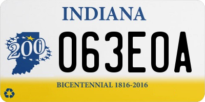 IN license plate 063EOA