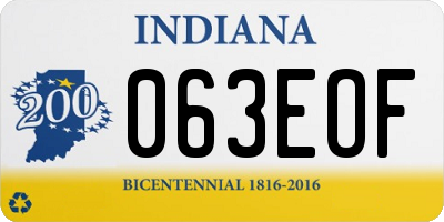 IN license plate 063EOF