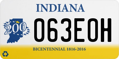 IN license plate 063EOH