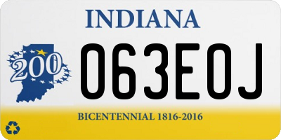 IN license plate 063EOJ