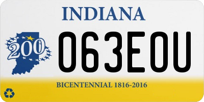 IN license plate 063EOU