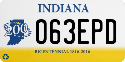 IN license plate 063EPD
