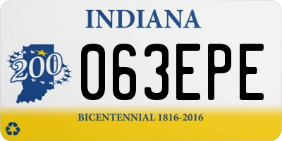 IN license plate 063EPE