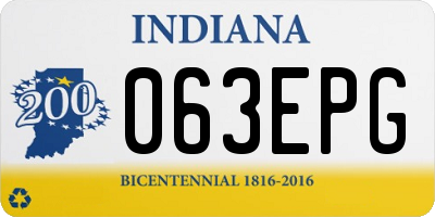 IN license plate 063EPG