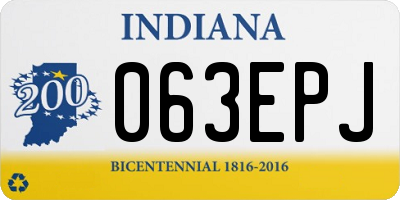 IN license plate 063EPJ