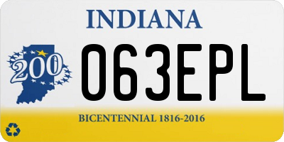 IN license plate 063EPL