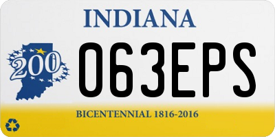 IN license plate 063EPS