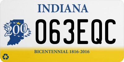 IN license plate 063EQC