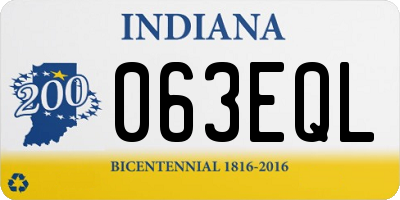 IN license plate 063EQL
