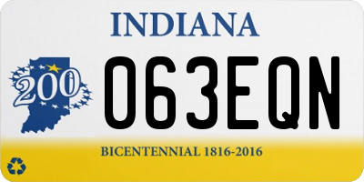 IN license plate 063EQN