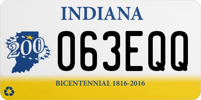IN license plate 063EQQ