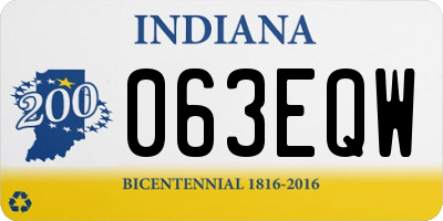 IN license plate 063EQW