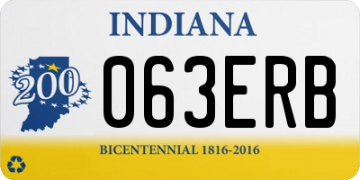 IN license plate 063ERB